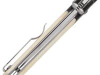 Складной нож Bear & Son Cutlery Lawman, сталь D2, рукоять кость/карбон, белый