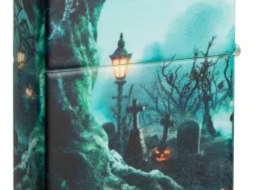 Зажигалка ZIPPO Graveyard с покрытием 540 Matte, латунь/сталь, разноцветная