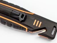 Нож для выживания с огнивом и точилкой Ganzo G8012, черно-оранжевый