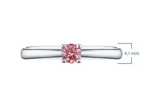 Классическое кольцо из белого золота э0912кц04091200_pink