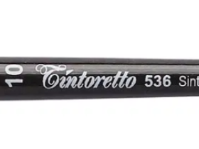 Кисть синтетика №10 плоская Tintoretto "Avorio" на короткой ручке