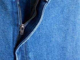 Укороченные широкие джинсы, Голубой