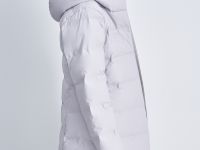 Пуховое полупальто с капюшоном