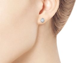 Пусеты из белого золота э4712пс01220879_white