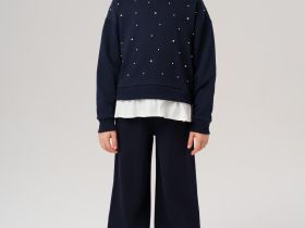 Джемпер из футера для девочки