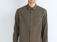 Рубашка из вискозы, Коричневый