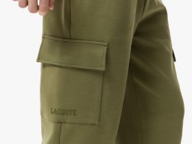 Мужские хлопковые спортивные брюки Lacoste стандартного кроя