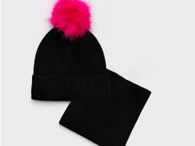 Комплект трикотажный для девочек: шапка, снуд