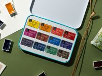 Набор акварели Малевичъ "Veroneze" Пленэр, кюветы 2,5 мл, 12 цветов, металлическая коробка