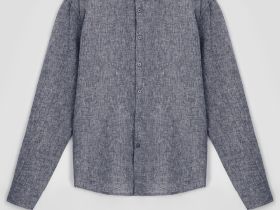 Рубашка из льна с длинным рукавом