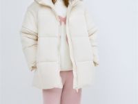 Пуховик для девочек, Бежевый