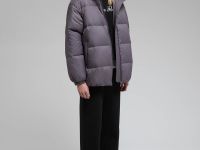 Удлиненный пуховик с капюшоном