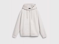 Толстовка на молнии с капюшоном, Белый