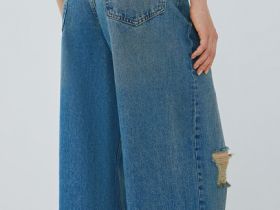 Джинсы со средней посадкой, Синий