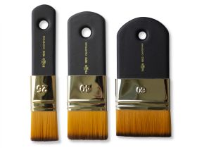 Кисть-флейц синтетика №25 Гамма, короткая ручка