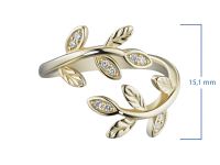 Кольцо из желтого золота с бриллиантами э0301кц01157400