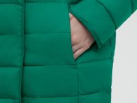 Утепленное полупальто с капюшоном