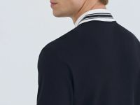 Поло из хлопка с принтом, Синий