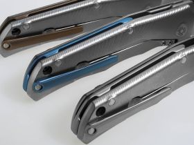 Нож складной LionSteel T.R.E. Blue Titanium, TRE BL, сталь M390, рукоять титан