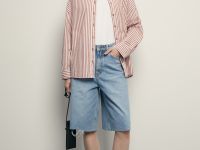 Джинсовые шорты с потертостями