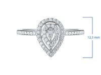 Классическое кольцо из белого золота с бриллиантами э0901кц08210008