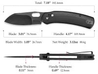 Складной нож Trivisa Lamb-03B, сталь N690, рукоять G10