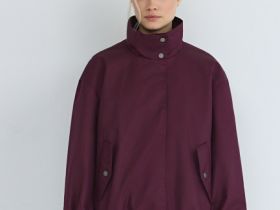 Короткая куртка с воротником-стойкой, Фиолетовый