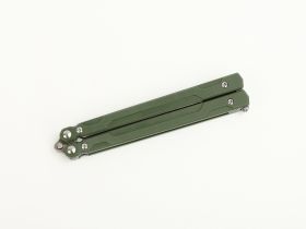 Нож-бабочка (балисонг) Ganzo G766-GR, сталь 440C, рукоять G10, зеленый