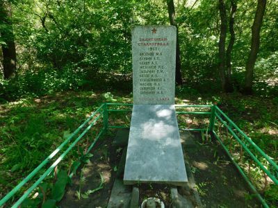 Могила летчика Льва Бананина, погибшего в воздушном бою в период Сталинградской битвы