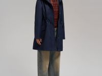 Короткий плащ из твила