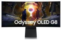 Монитор 34" Samsung Odyssey OLED G8 G85SD S34DG852SI Curved OLED 21:9 3440*1440, 175Hz 0,03ms 1M:1 250cd 1,07B 178/178 DP; 2*HDMI, 2*USB3.0, Smart TV