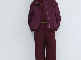 Короткая куртка с воротником-стойкой, Фиолетовый