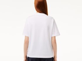 Женская футболка Lacoste свободного кроя из мягкого хлопка