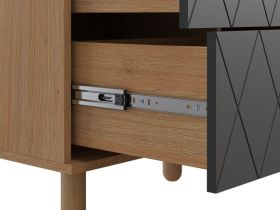 Витрина Теджонс 2-93x204 Ромб Графитовый