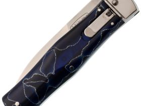 Автоматический складной нож Mikov Predator, сталь N690, рукоять Raffir, синий