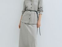 Рубашка из искусственной замши, Серый