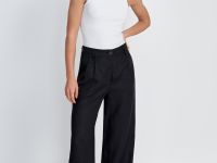 Брюки прямого кроя изо льна