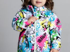 Куртка детская текстильная с полиуретановым покрытием для девочек (ветровка)