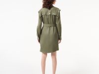 Женское платье Lacoste Relaxed Fit с поясом и длинным рукавом