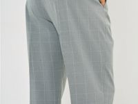 Брюки в клетку, Серый