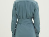 Платье мини с v-образным вырезом