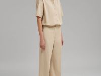 Брюки прямого кроя из тенселя