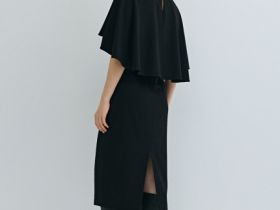 Платье-кейп, Черный