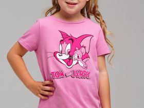 Комплект трикотажный для девочек: фуфайка (футболка), шорты - 2 изделия в наборе