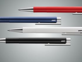 Ручка шариковая LAMY 206 logo, M16 Матовая сталь