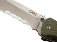 Полуавтоматический складной нож Ignitor Veff Serrations™, CRKT 6855, сталь 8Cr14MoV Satin Combo Edge, рукоять стеклотекстолит G10