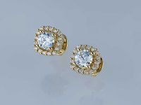 Пусеты из желтого золота э0312пс05210902