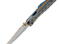 Складной нож Assassin knives Mini Rex, сталь Elmax/Damascus, рукоять титан