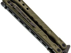 Нож бабочка НОКС Балисонг М210, сталь D2, рукоять G10, зелёный