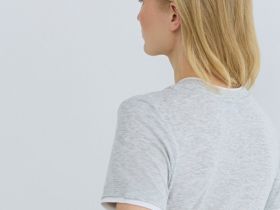 Футболка с контрастной окантовкой, Серый